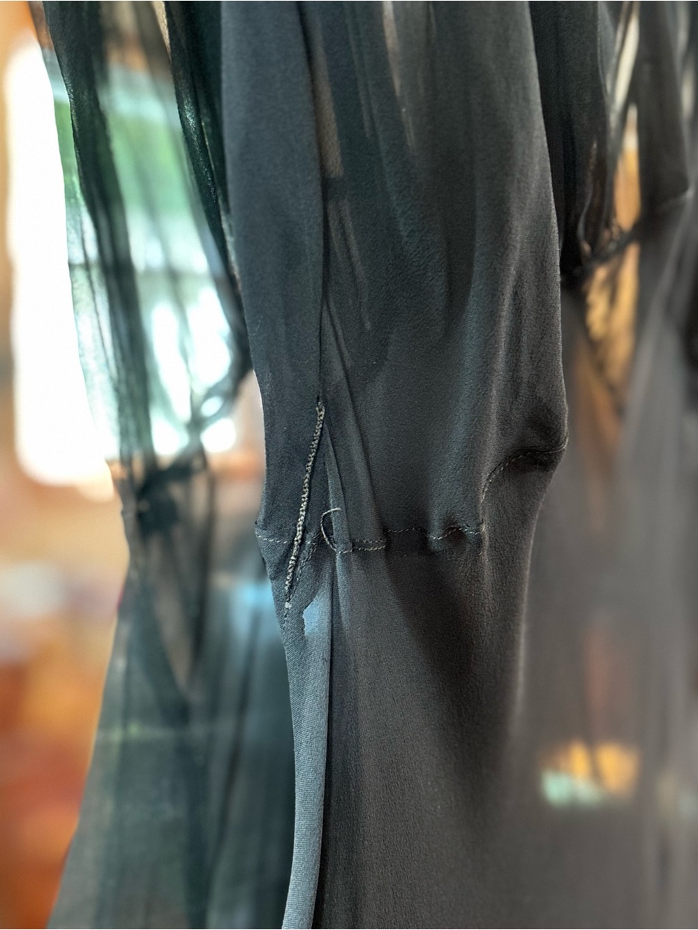 1930s Rare Vintage Black Sheer Silk Lace Dress Bolero Set - Picture 10 of 16